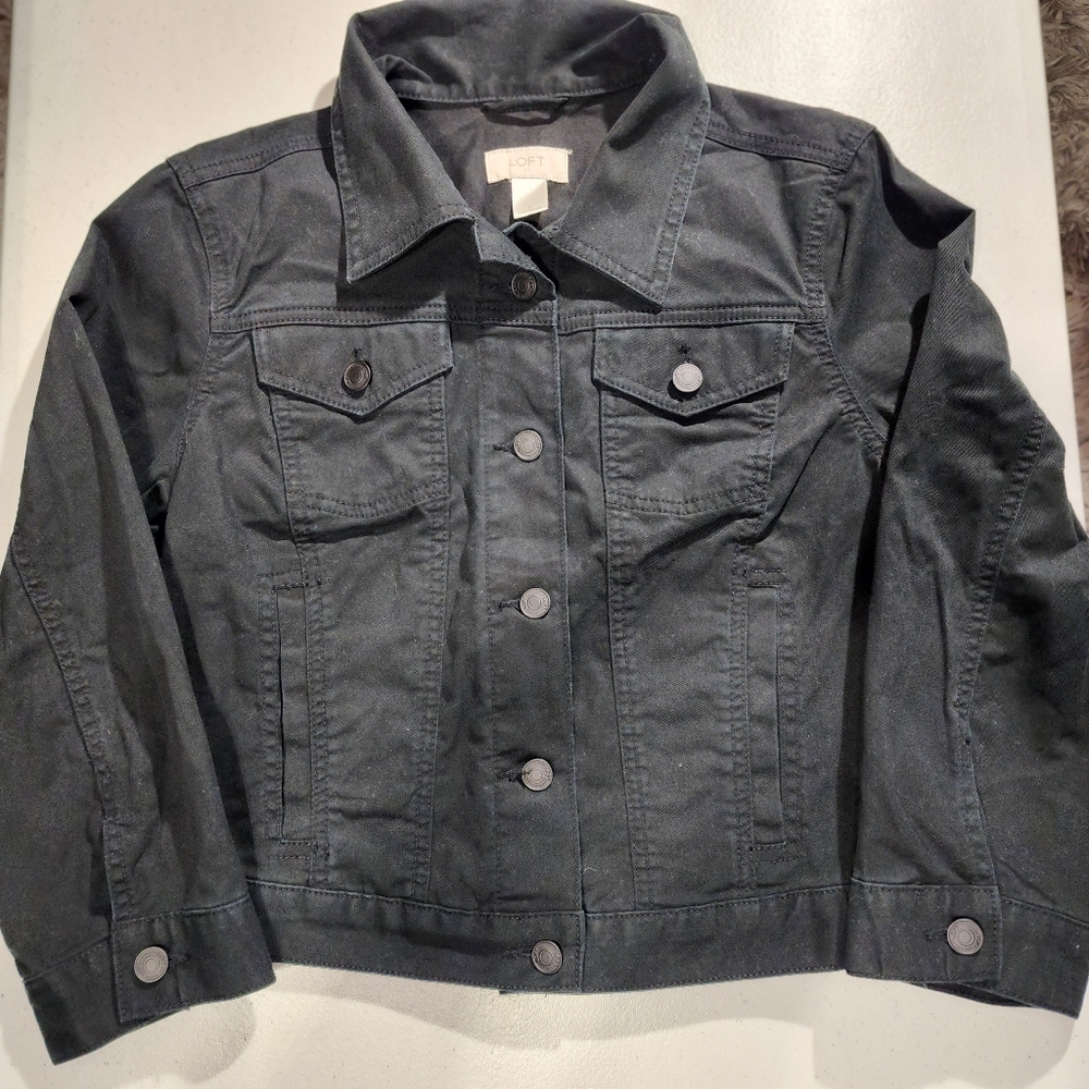 Woman Black Denim Jacket Talla S Hecho En Indonesia 97%cotton 3%spandex